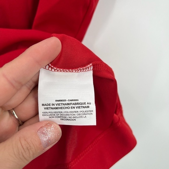 Nike Pro Golf Red Polo Dri Fit Ladies Large - Picture 4 of 5